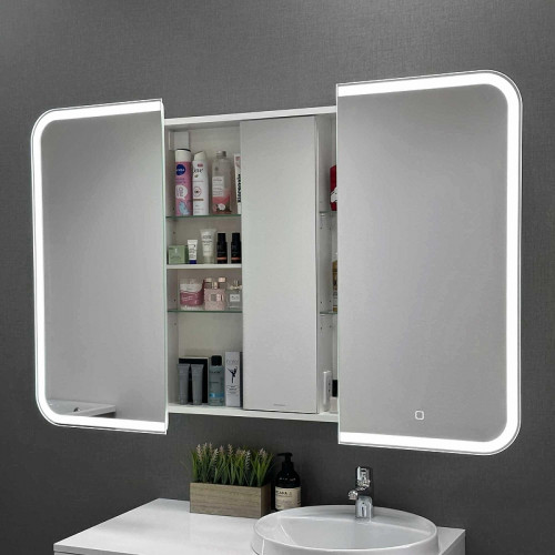 Зеркальный шкаф Alavann Cosmetic Light 80 ALV1042001 с подсветкой цвет Белый