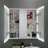Зеркальный шкаф Alavann Cosmetic Light 80 ALV1042001 с подсветкой цвет Белый
