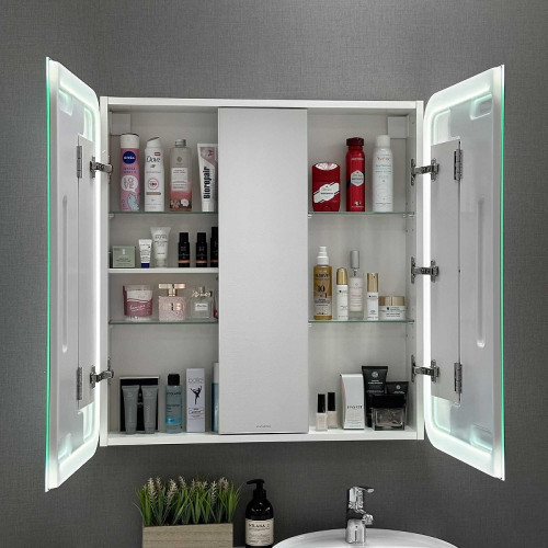 Зеркальный шкаф Alavann Cosmetic Light 80 ALV1042001 с подсветкой цвет Белый