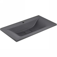 Раковина Vincea 90 VCB-3M900G Серая матовая искусственный камень (литьевой мрамор) полувстраиваемая