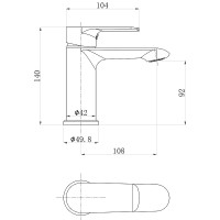 Смеситель для раковины beWash Bliss BVMM0BS123 Хром латунь