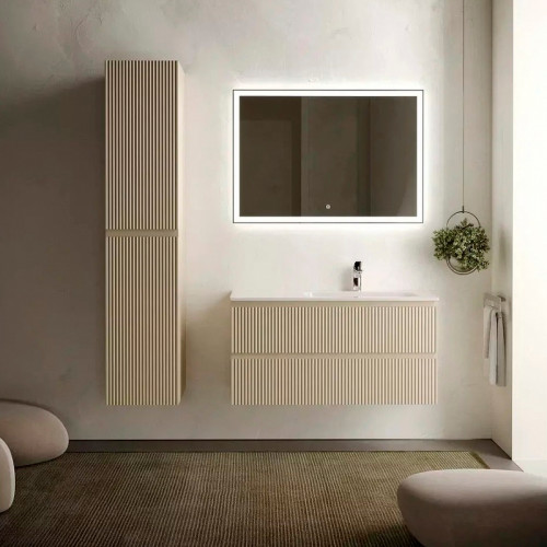 Тумба под раковину Sancos Snob R 100 R SNR100RCE подвесная Beige Soft МДФ / ЛДСП