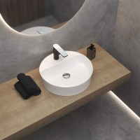 Раковина Berges Ego SL 45 182015 Белая глянцевая фарфор накладная