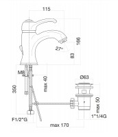 Смеситель для раковины Fiore Jafar 47CO5221