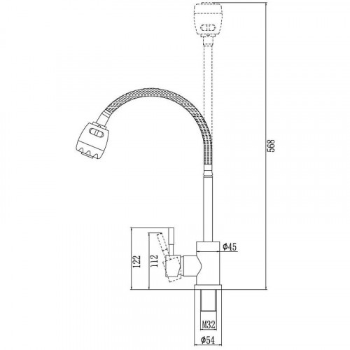 Смеситель для кухни Savol S-SUS3002-1 цвет Сатин