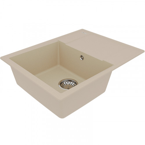 Кухонная мойка Lemark Imandra 640 9910020 Бежевая искусственный камень (литьевой мрамор) встраиваемый