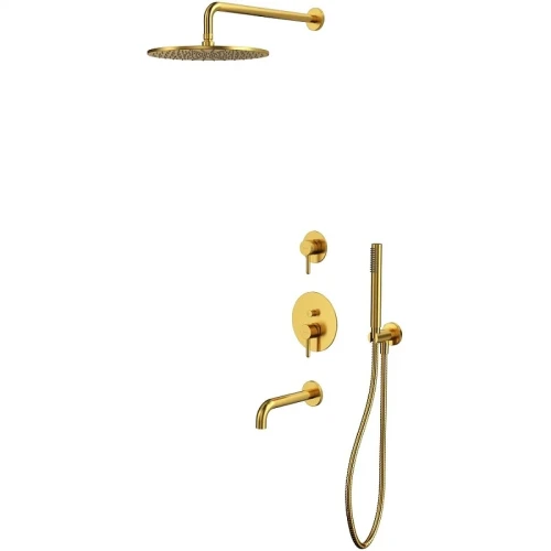 Душевая система Whitecross Y brushed gold YSET07GLB Брашированное золото латунь встраиваемый