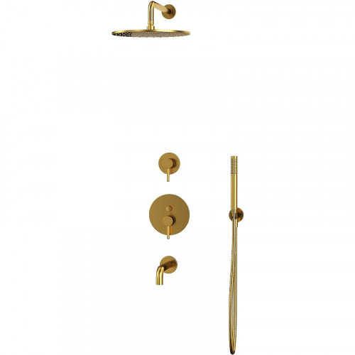 Душевая система Whitecross Y brushed gold YSET07GLB Брашированное золото латунь встраиваемый