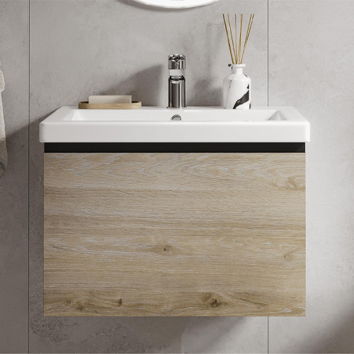Тумба под раковину Vigo Cross 60 403 подвесная цвет Дуб давос натуральный Белый