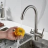 Смеситель для кухни Shevanik S128L цвет Сатин