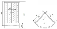 Душевая кабина Timo Comfort 80x80 T-8880F с гидромассажем