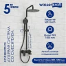 Душевая система WasserKRAFT A174.258.078.CB Черная матовая латунь на стену
