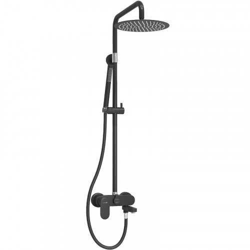 Душевая система WasserKRAFT A174.258.078.CB Черная матовая латунь на стену