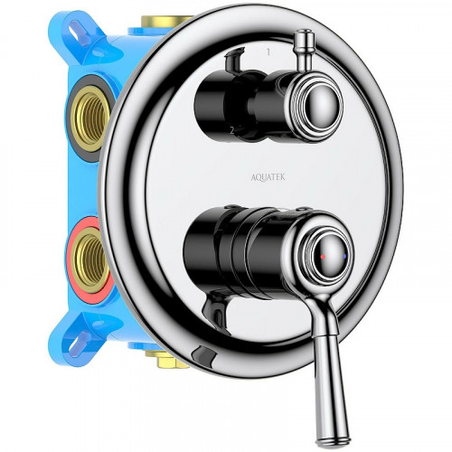 Смеситель для душа Aquatek Классик AQ1547CR Хром латунь встраиваемый