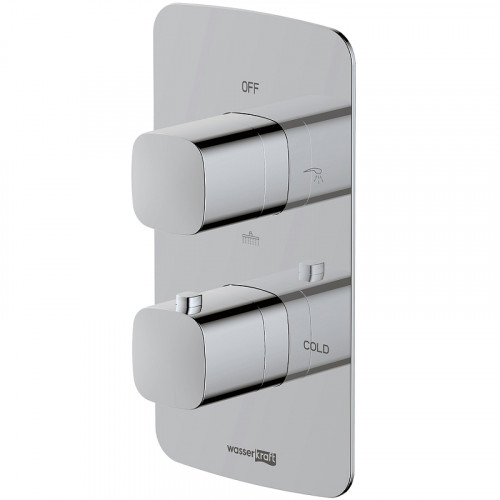 Душевая система WasserKRAFT A178644 Thermo с термостатом Хром латунь встраиваемый