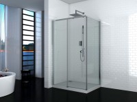 Душевой уголок Ceruttispa Vito 110x80 L профиль Хром стекло прозрачное