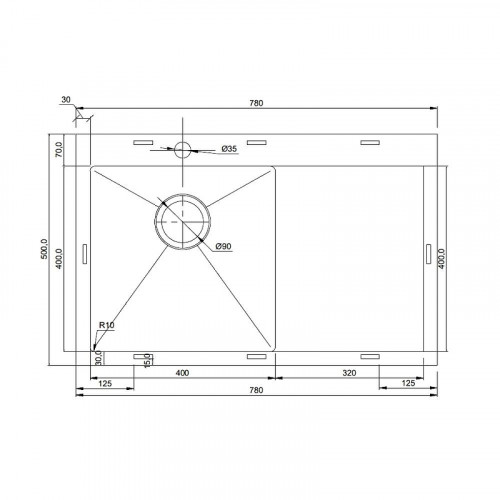 Кухонная мойка Seaman Eco Marino 78 R SMV-780R-AM.A цвет Аметист