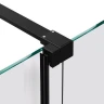 Душевая перегородка Vincea Walk-In 120 VSW-1WSL120GSB профиль Черный матовый стекло янтарь