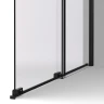 Душевая перегородка Vincea Walk-In 120 VSW-1WSL120GSB профиль Черный матовый стекло янтарь