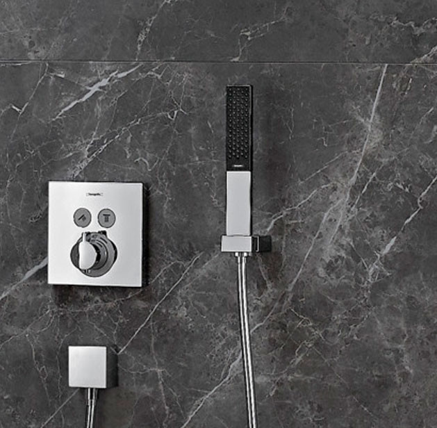 Душевой гарнитур Hansgrohe Rainfinity 26857000 Хром Черный пластик на стену