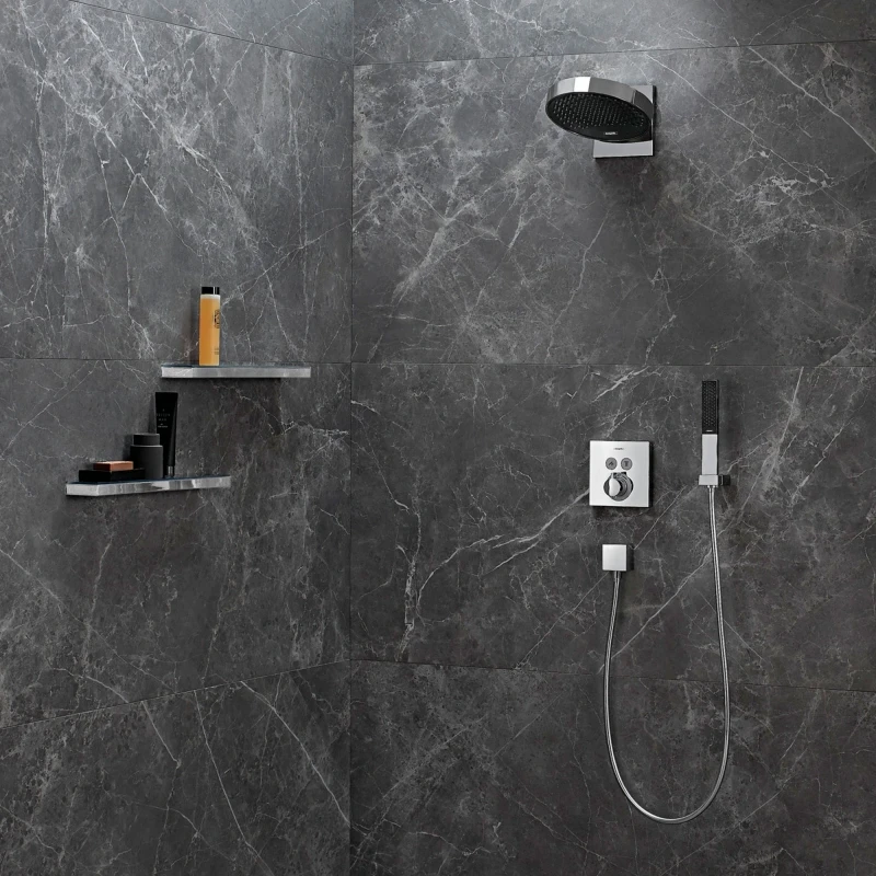 Душевой гарнитур Hansgrohe Rainfinity 26857000 Хром Черный пластик на стену
