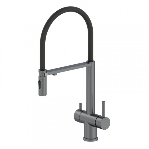 Смеситель для кухни AltroBagno Flusso 050203 GM цвет Оружейная сталь