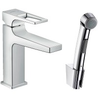 Смеситель для раковины Hansgrohe Metropol 74522000 с гигиеническим душем Хром латунь
