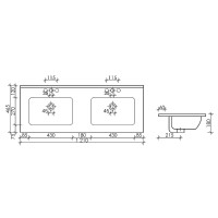 Раковина Ceramicanova Element 120 CN7004 Белая фаянс полувстраиваемая