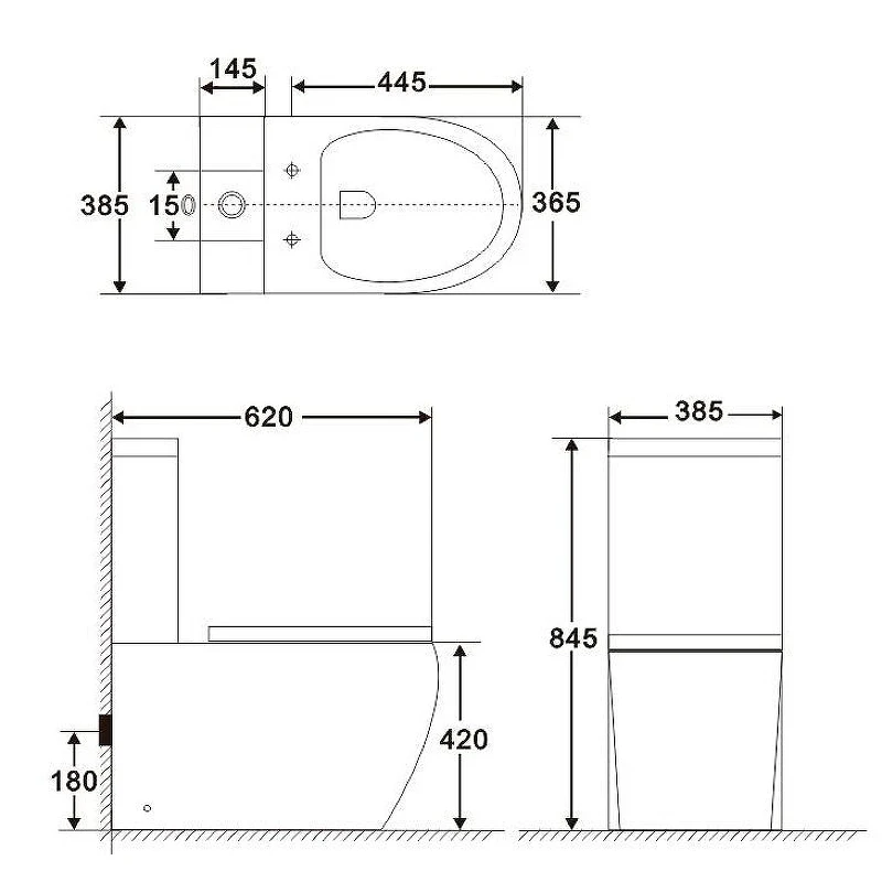 Унитаз компакт BelBagno Amanda BB051CPR/BB051SC без бачка с сиденьем Микролифт фаянс напольный