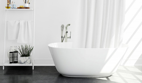 Смеситель для ванны Lemark Melange LM4944CW Белый Хром латунь на пол