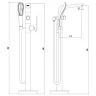 Смеситель для ванны Lemark Melange LM4944CW Белый Хром латунь на пол