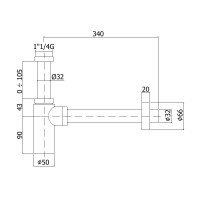 Сифон для раковины Paffoni Minimal ZACC240ST Сталь