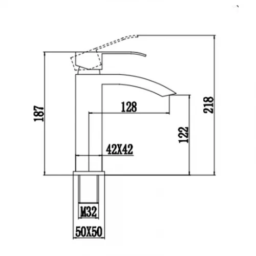 Смеситель для раковины Fmark FS8601Q цвет Графит