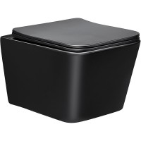 Унитаз Vincea Q-Line VT1-12MB подвесной Черный матовый с сиденьем Микролифт фарфор подвесной