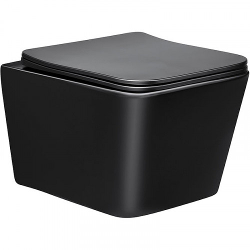 Унитаз Vincea Q-Line VT1-12MB подвесной Черный матовый с сиденьем Микролифт фарфор подвесной