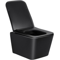 Унитаз Vincea Q-Line VT1-12MB подвесной Черный матовый с сиденьем Микролифт фарфор подвесной
