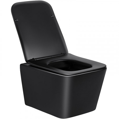 Унитаз Vincea Q-Line VT1-12MB подвесной Черный матовый с сиденьем Микролифт фарфор подвесной