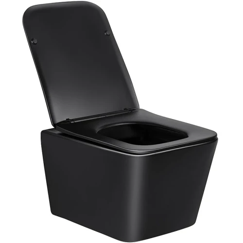 Унитаз Vincea Q-Line VT1-12MB подвесной Черный матовый с сиденьем Микролифт фарфор подвесной