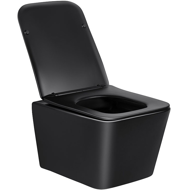 Унитаз Vincea Q-Line VT1-12MB подвесной Черный матовый с сиденьем Микролифт фарфор подвесной