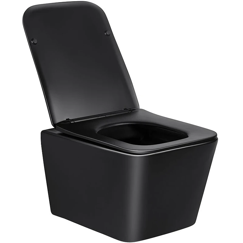 Унитаз Vincea Q-Line VT1-12MB подвесной Черный матовый с сиденьем Микролифт фарфор подвесной