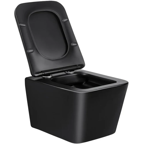 Унитаз Vincea Q-Line VT1-12MB подвесной Черный матовый с сиденьем Микролифт фарфор подвесной