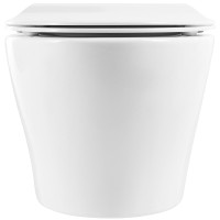 Комплект унитаза с инсталляцией BelBagno Acqua BB340CHR/BB2020SC/BB002-80/BB005-PR-CHROME с сиденьем Микролифт и клавишей смыва Хром глянцевый фаянс подвесной