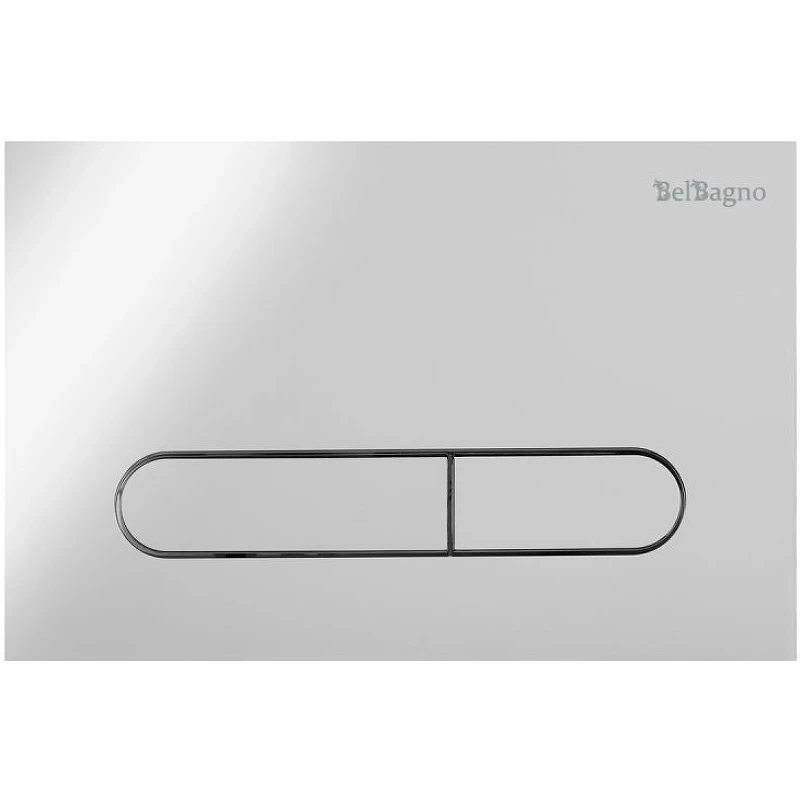 Комплект унитаза с инсталляцией BelBagno Acqua BB340CHR/BB2020SC/BB002-80/BB005-PR-CHROME с сиденьем Микролифт и клавишей смыва Хром глянцевый фаянс подвесной