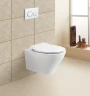 Комплект унитаза с инсталляцией BelBagno Acqua BB340CHR/BB2020SC/BB002-80/BB005-PR-CHROME с сиденьем Микролифт и клавишей смыва Хром глянцевый фаянс подвесной