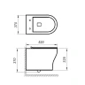 Комплект унитаза с инсталляцией BelBagno Acqua BB340CHR/BB2020SC/BB002-80/BB005-PR-CHROME с сиденьем Микролифт и клавишей смыва Хром глянцевый фаянс подвесной