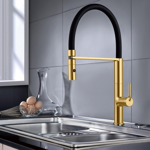 Смеситель для кухни Vincea VKF-114BG цвет Брашированное золото