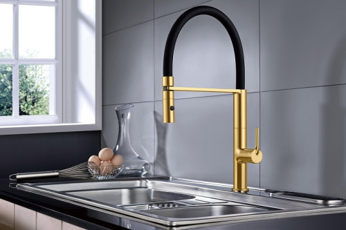 Смеситель для кухни Vincea VKF-114BG цвет Брашированное золото