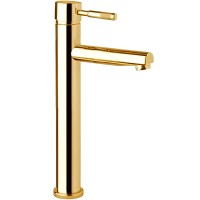 Смеситель для раковины Webert Rimini RI830402010 с донным клапаном Золото латунь
