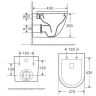 Комплект унитаза с инсталляцией WeltWasser AMBERG 506 ST + MERZBACH 043 MT-GR + AMBERG RD-WT 10000011388 цвет Серый матовый с сиденьем Микролифт и клавишей смыва цвет Белый