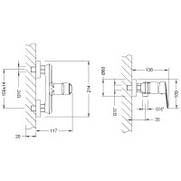 Смеситель для душа Lemark Point LM0303C Хром латунь на стену